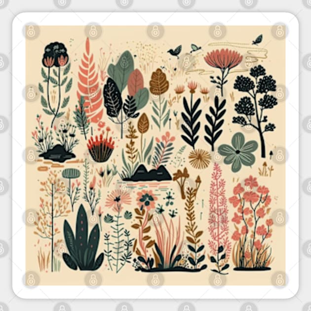 Beautiful Wildflowers garden Sticker by teehood